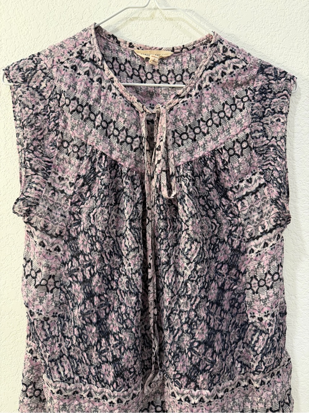 Rebecca Taylor violet chiffon top- size 2